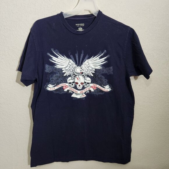 Sonoma Other - Sonoma Graphic Shirt Skull & Wings Design Las Vegas Sin City Theme Mens L